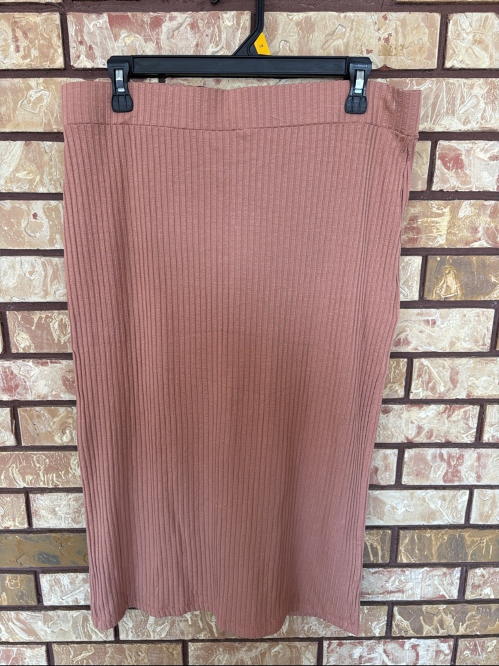 Ribbed mocha skirt size XL brand new‎